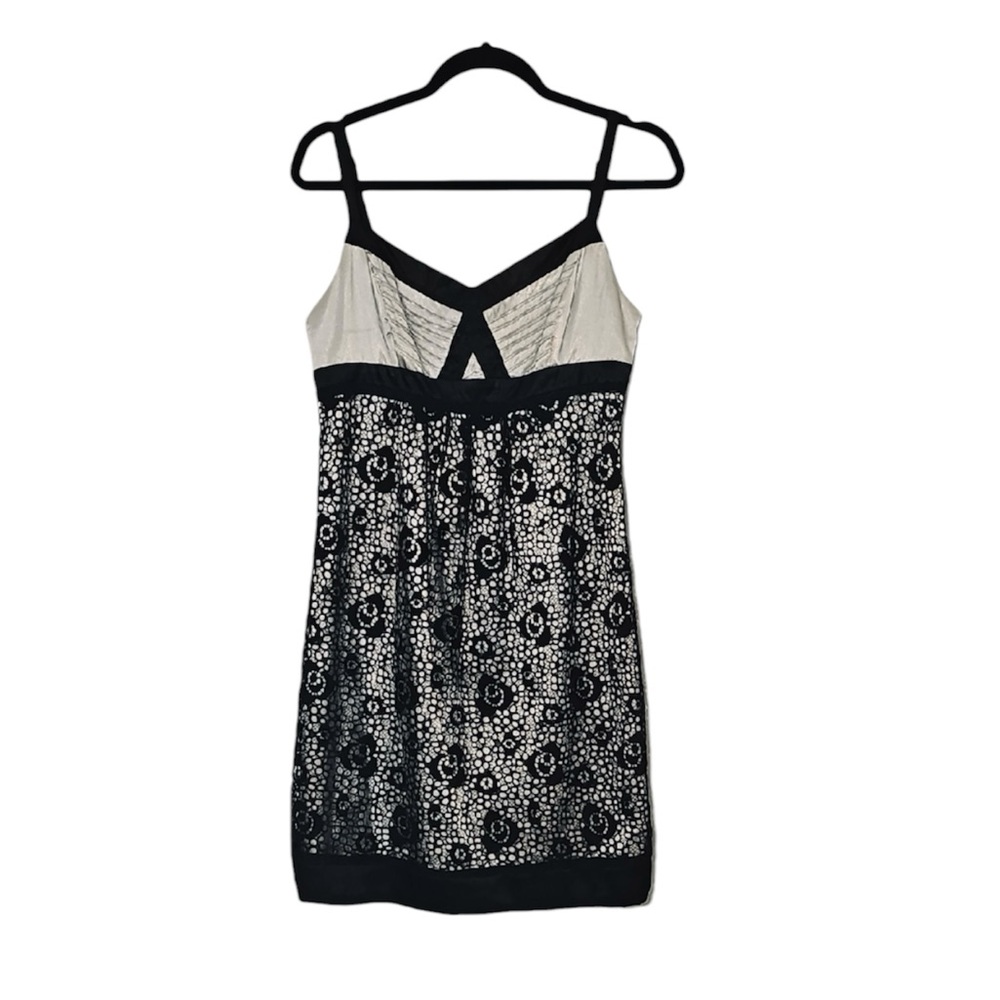🌺 Y2K Plastic Black and Silver Lace Like  Dress, Size L